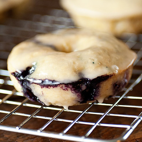Baked Blueberry Cake Donuts