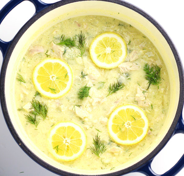 Greek Lemon Rice and Chicken Soup