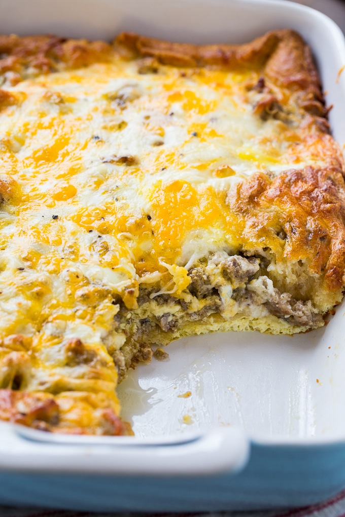 Sausage and Crescent Roll Casserole