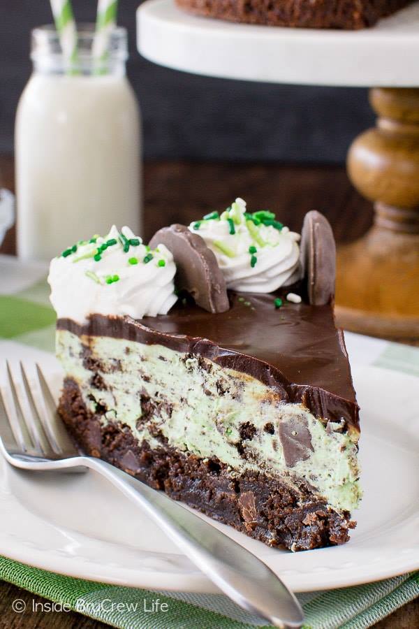Mint Cheesecake Brownie Cake