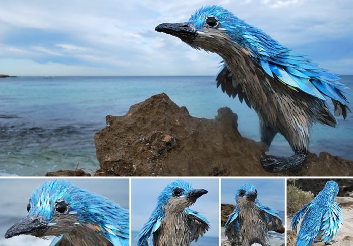 Artist Turns Old CDs Into Amazing Lifelike Animal Sculptures
