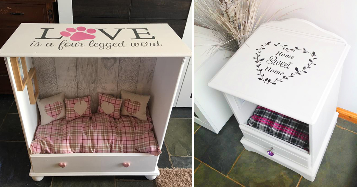 Mother-Daughter Duo Turn Old Dressers Into Personalized Dog Beds