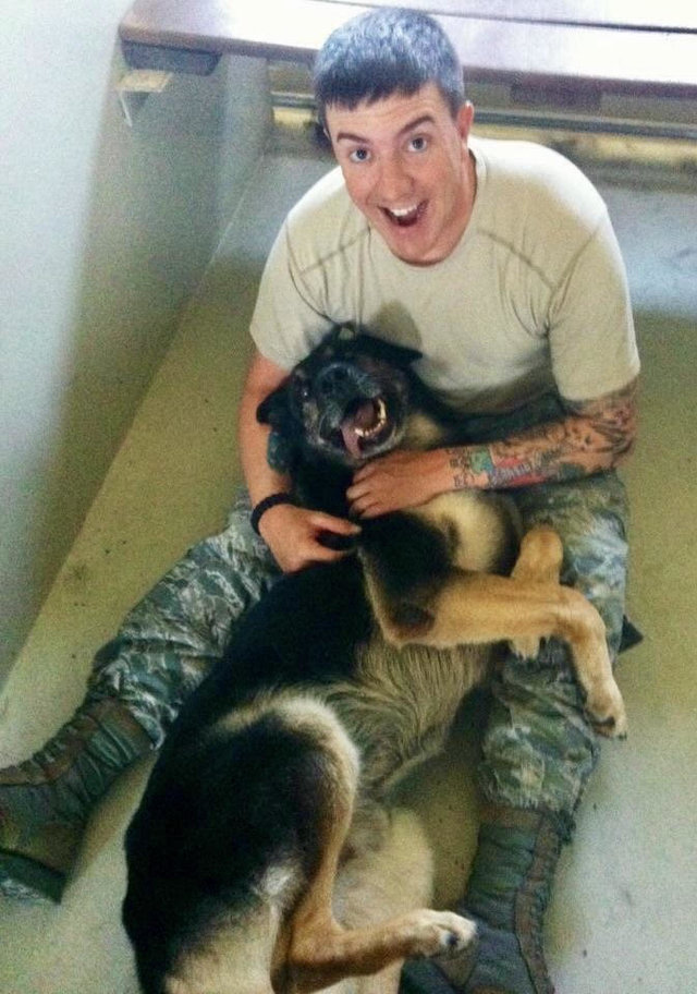Airman Says Tearful Goodbye To K9 Who Kept American Soldiers Safe