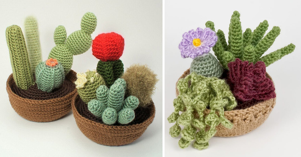 Crochet Succulents and Cacti Will Brighten Up Your Window Sill